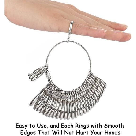 Ring Sizer Measuring Tool Including Ring Mandrel, Ring Gauge Finger Sizer - Picture 4 of 8